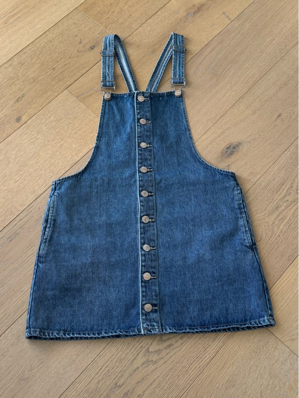 Forever 21 Denim Overall Mini Dress Size Medium